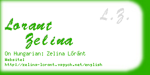 lorant zelina business card